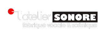 Logo de l'Atelier Sonore, pratique du chant et du théâtre au travers de spectacles animés & originaux   